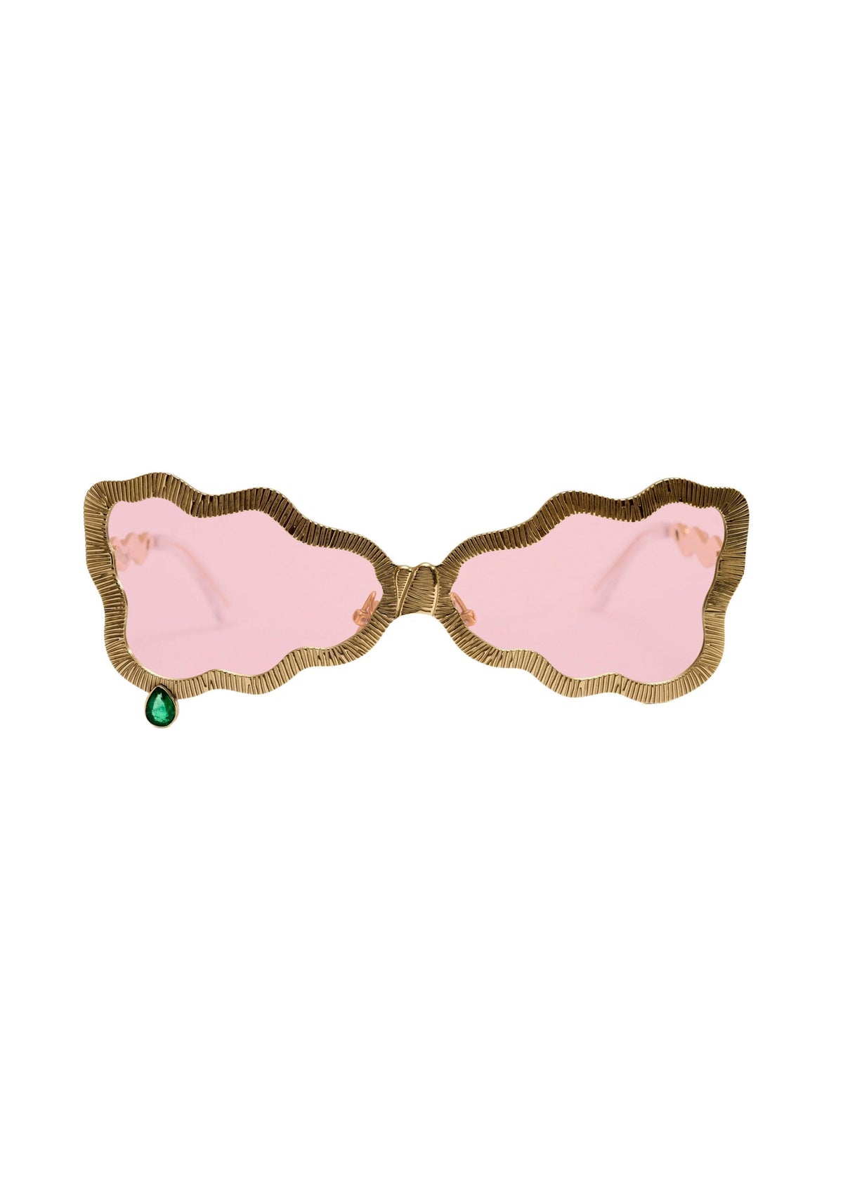 'Tuxedo' Eyewear with Emerald Teardrop