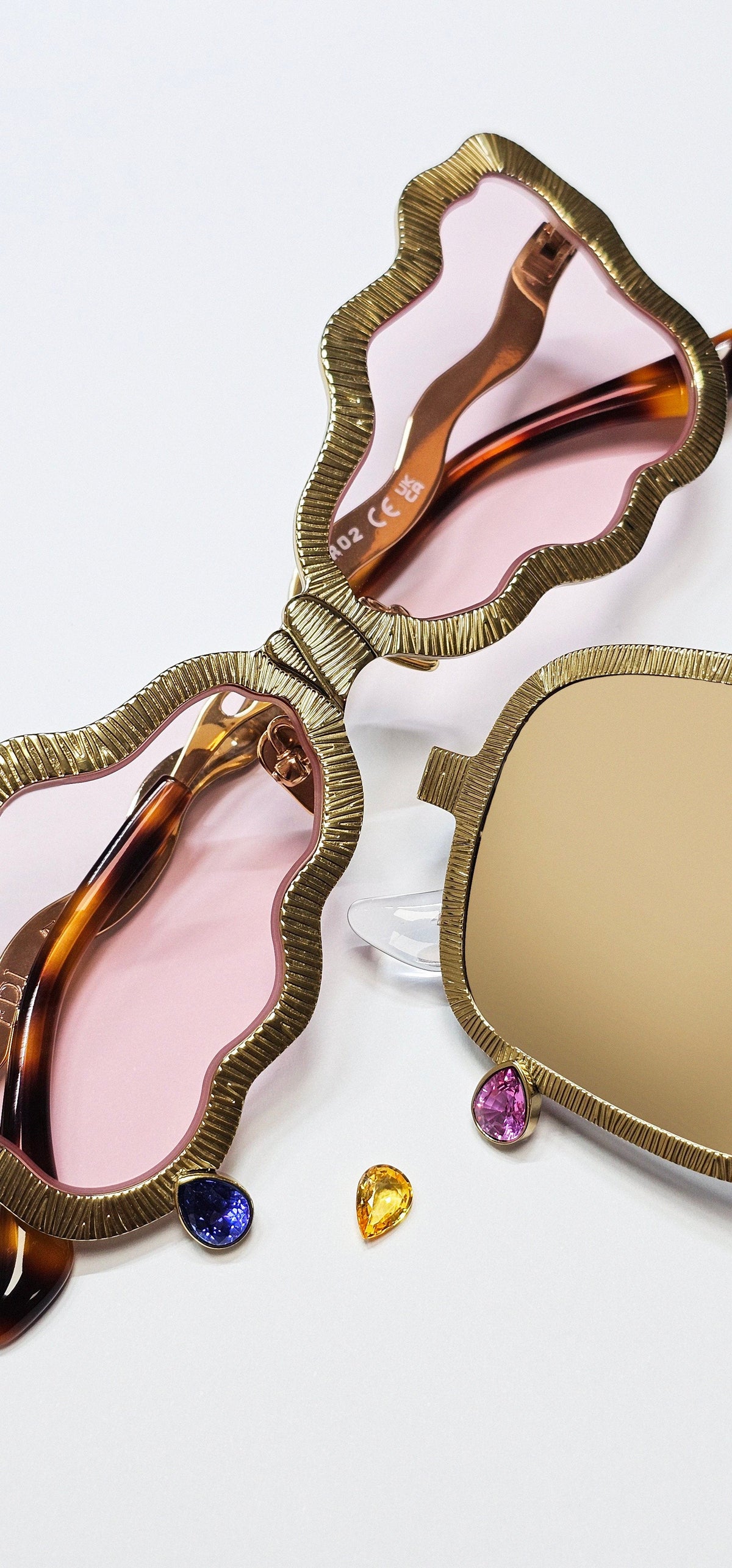 Eyewear with Natural Sapphires or Tanzanite